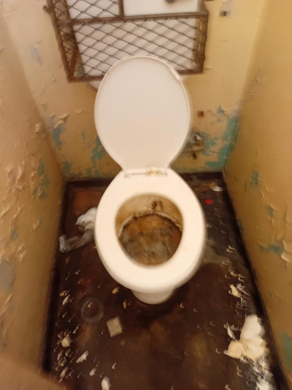 Blocked toilet requiring professional cleaning